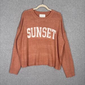 Panache Apparel Sweater XL Sunset Peach Soft‎ Cozy Camel Cream Pool Thin Neutral